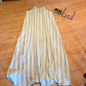 A New Day Light Green and Cream Dress